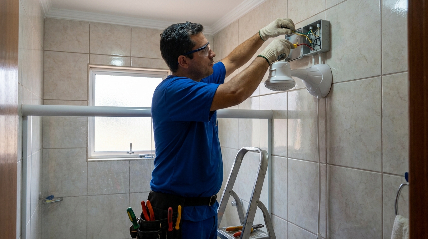 Instalacao de chuveiro eletrico profissional em Jaboatão dos Guararapes‑PE