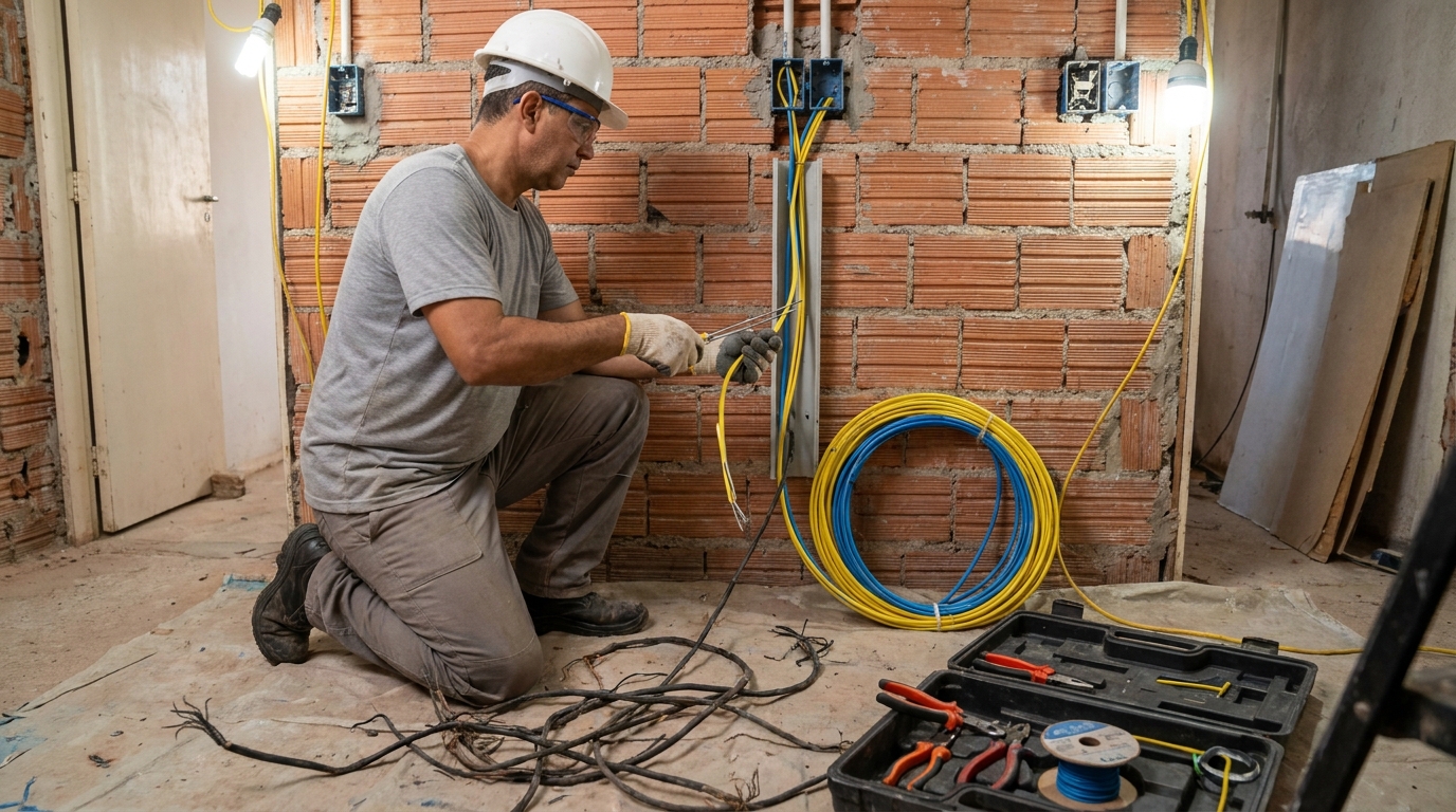 Troca de fiacao eletrica residencial em Jaboatão dos Guararapes‑PE